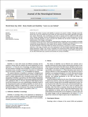 JNS WBD 2023 Brain Health and Disability Leave no one behind