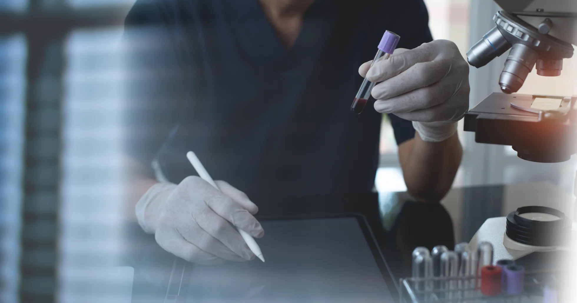 Doctors with Blood Sample