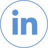 linkedin round blue