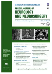 Polish Journal Of Neurology And Neurosurgery