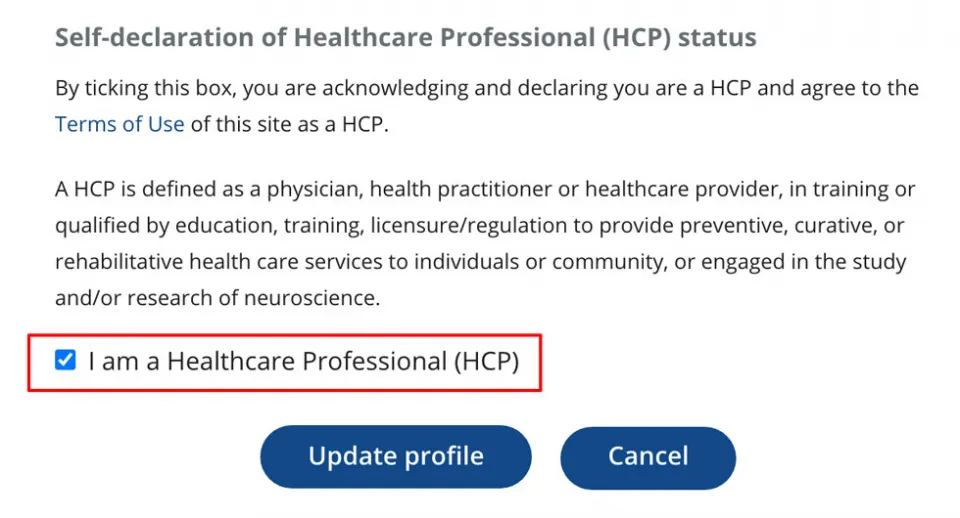 Profile HCP declaration