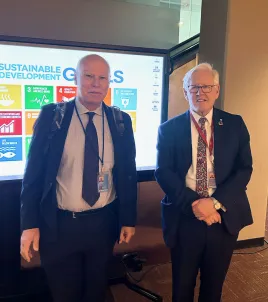 Prof. Grisold with His Excellency Bob Rae Prof. Grisold also met with His Excellency Bob Rae