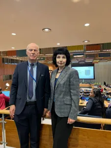 Prof. Wolfgang Grisold with Prof. Alla Guekht UN STI Forum 2025 Image6