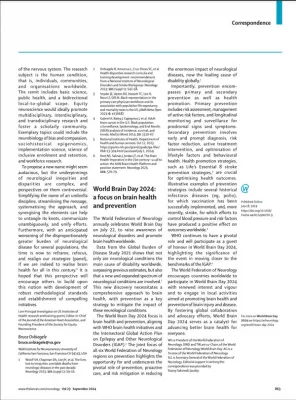 World Brain Day 2024: a focus on brain health and prevention